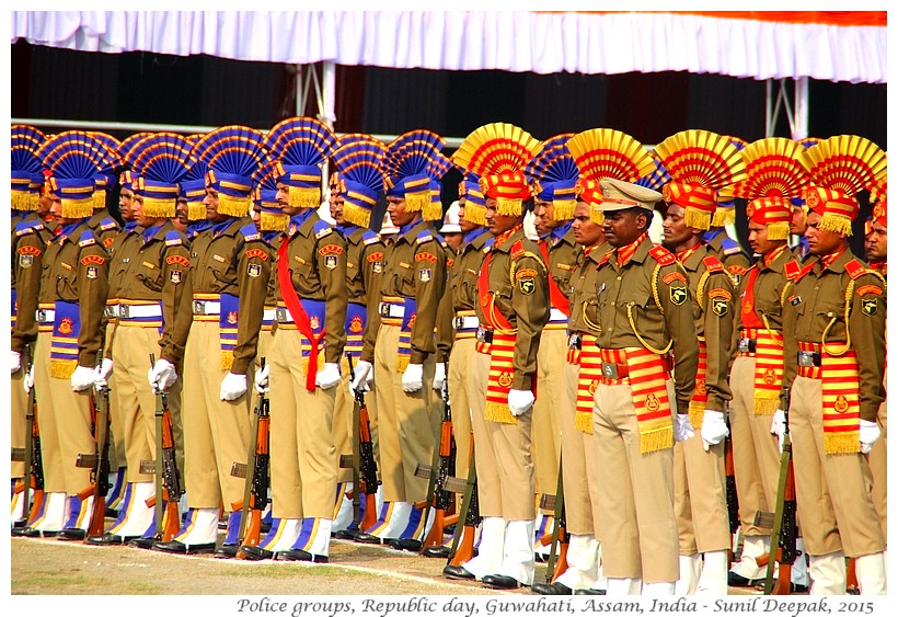 Police groups with turbans, Guwahati, Assam - Images by Sunil Deepak