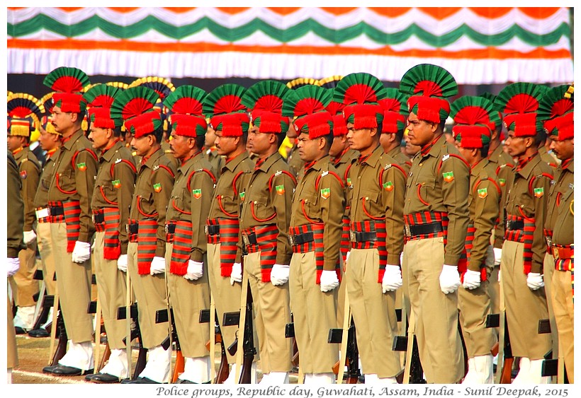 Police groups with turbans, Guwahati, Assam - Images by Sunil Deepak