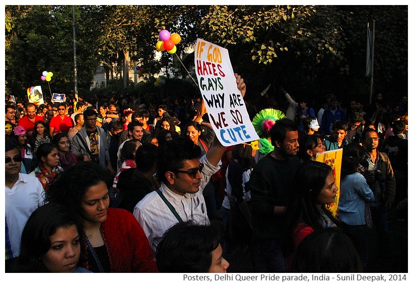 Posters, Delhi Queer Pride parade, India - Images by Sunil Deepak, 2014