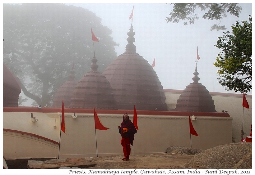 Priests, Kamakhaya temple, Guwahati, Assam, India - Images by Sunil Deepak