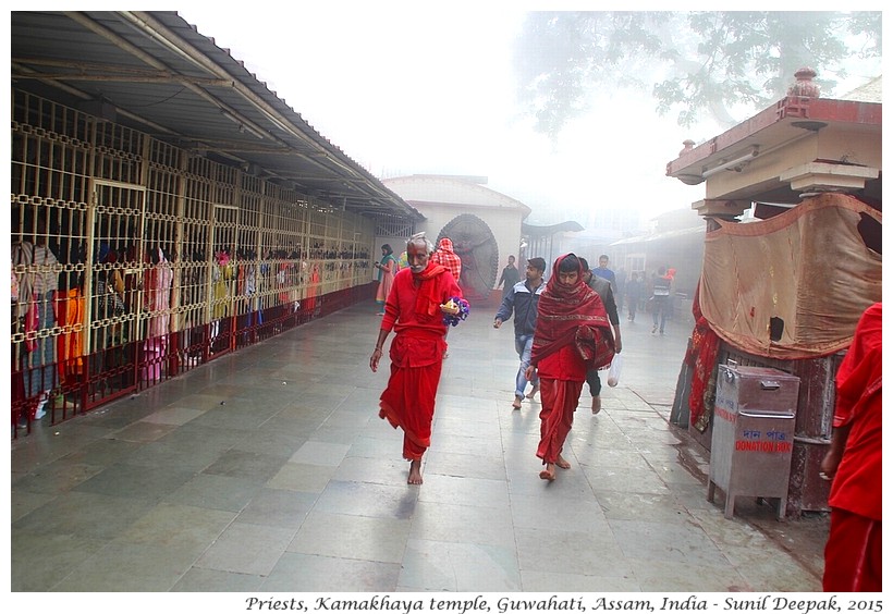 Priests, Kamakhaya temple, Guwahati, Assam, India - Images by Sunil Deepak