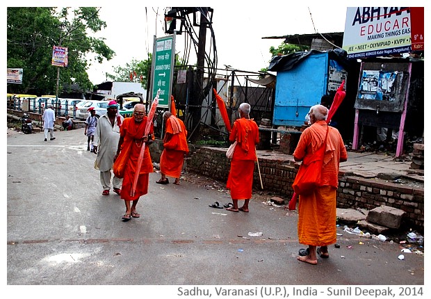 Sadhu in Varanasi, India - images by Sunil Deepak, 2014