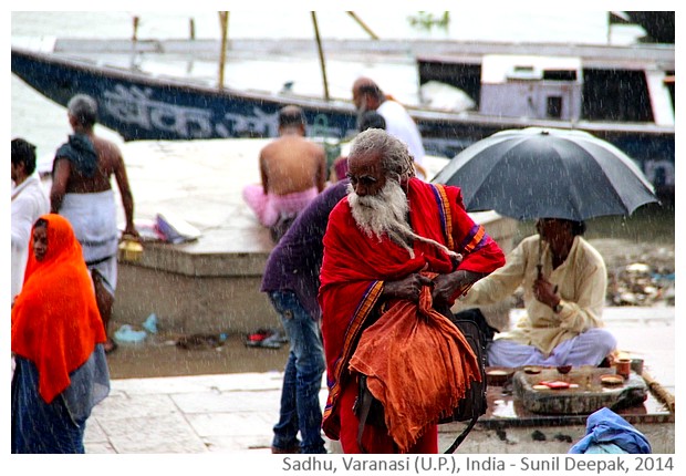 Sadhu in Varanasi, India - images by Sunil Deepak, 2014