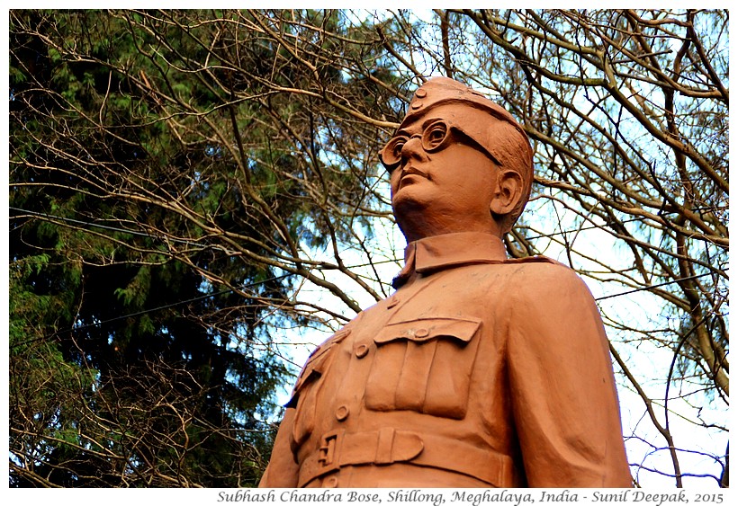 Subhash Chandra Bose statue, Shillong, Meghalaya, India - Images by Sunil Deepak, 2015