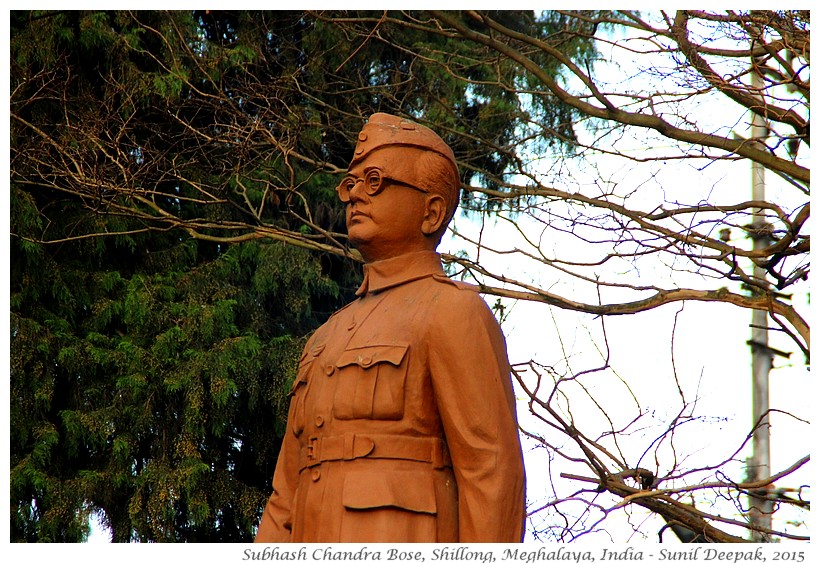 Subhash Chandra Bose statue, Shillong, Meghalaya, India - Images by Sunil Deepak, 2015