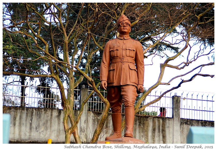 Subhash Chandra Bose statue, Shillong, Meghalaya, India - Images by Sunil Deepak, 2015