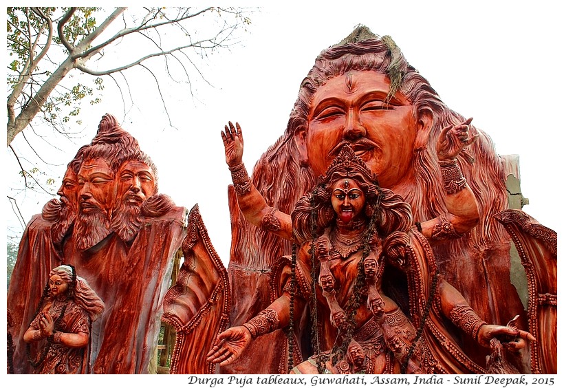 Durga Puja tableaux, Guwahati, Assam, India - Images by Sunil Deepak