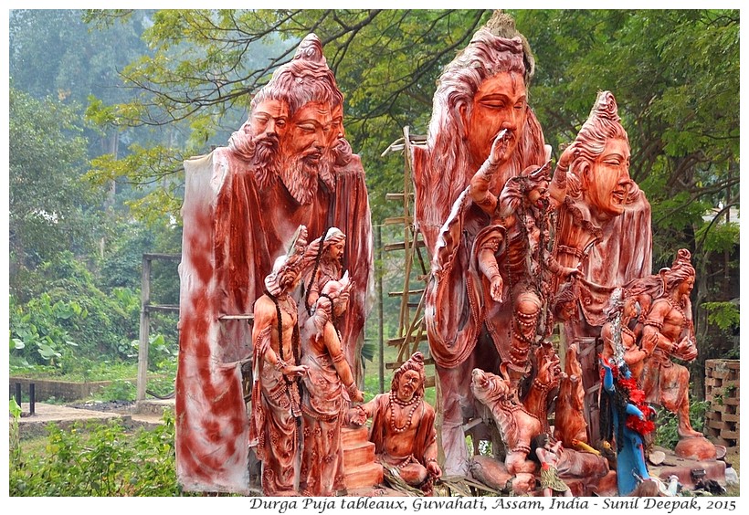 Durga Puja tableaux, Guwahati, Assam, India - Images by Sunil Deepak