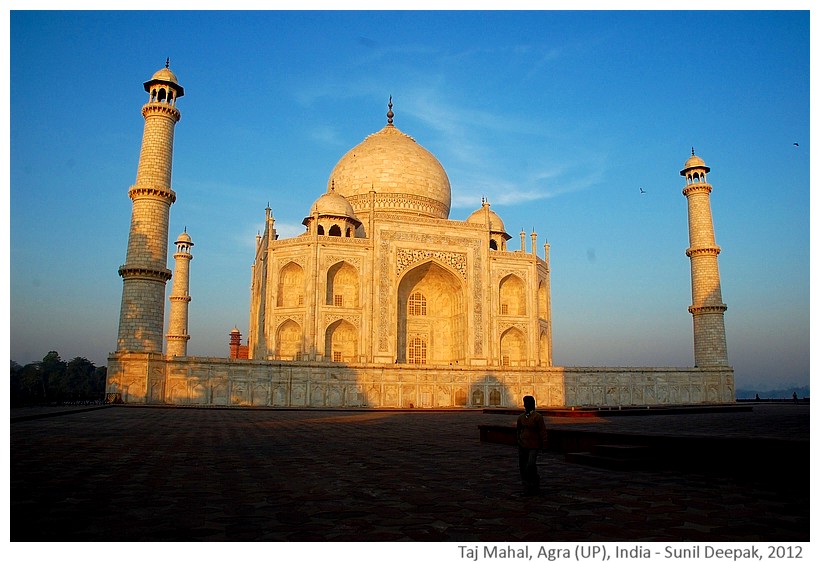 Morning at Taj Mahal, Agra, Uttar Pradesh, India - Images by Sunil Deepak, 2012