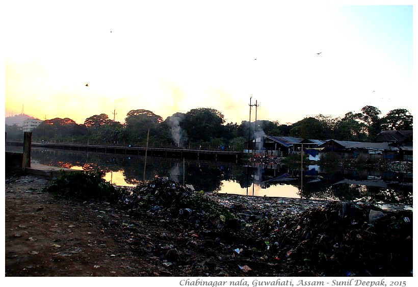 Lake & garbage, Guwahati, Assam, India - Images by Sunil Deepak
