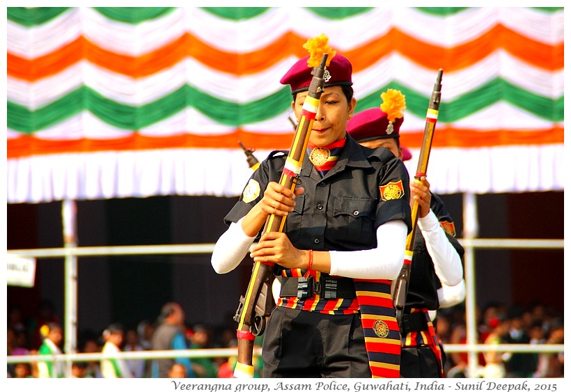 Veerangana group of Assam police, Guwahati, Assam, India - Images by Sunil Deepak