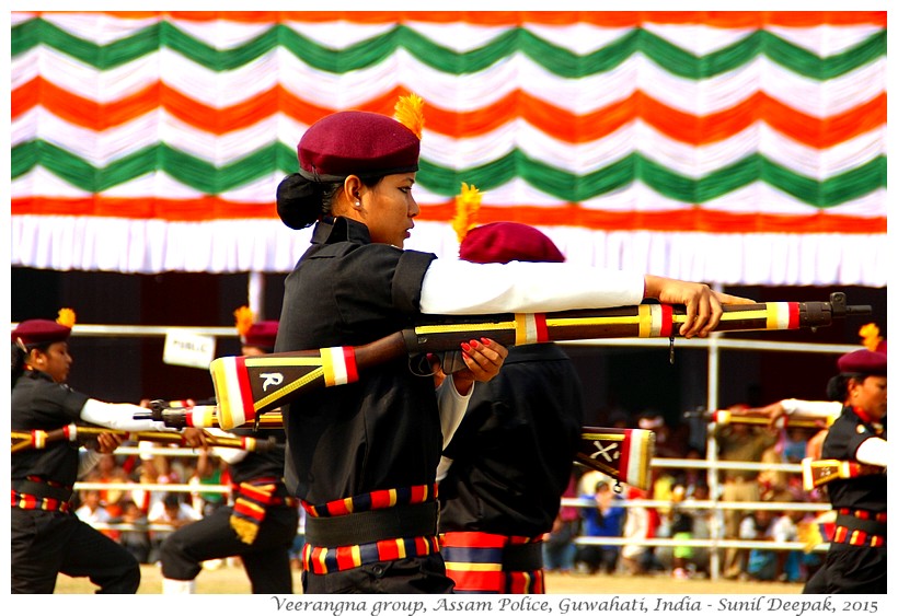 Veerangana group of Assam police, Guwahati, Assam, India - Images by Sunil Deepak