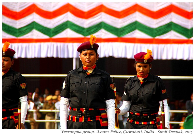 Veerangana group of Assam police, Guwahati, Assam, India - Images by Sunil Deepak