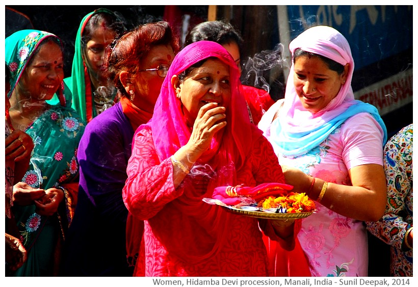 Women at Hidimba procession, Manali, India - Images by Sunil Deepak, 2014