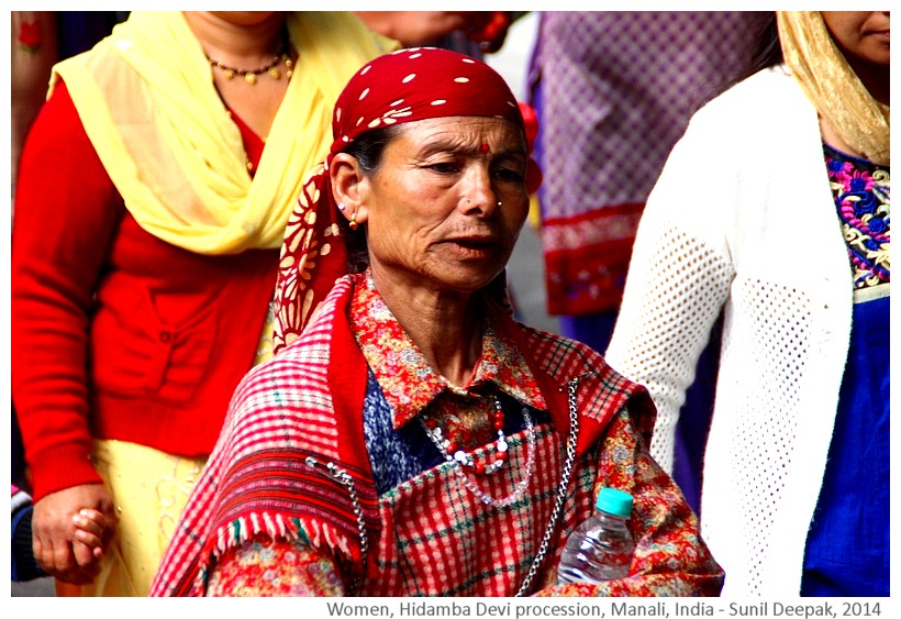 Women at Hidimba procession, Manali, India - Images by Sunil Deepak, 2014