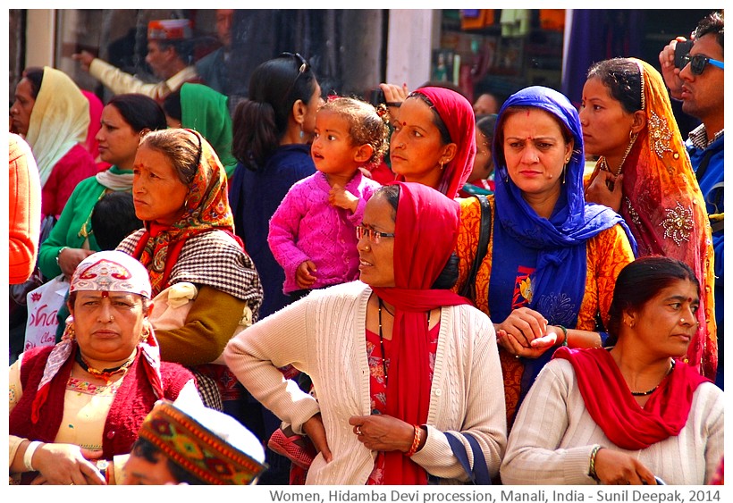 Women at Hidimba procession, Manali, India - Images by Sunil Deepak, 2014