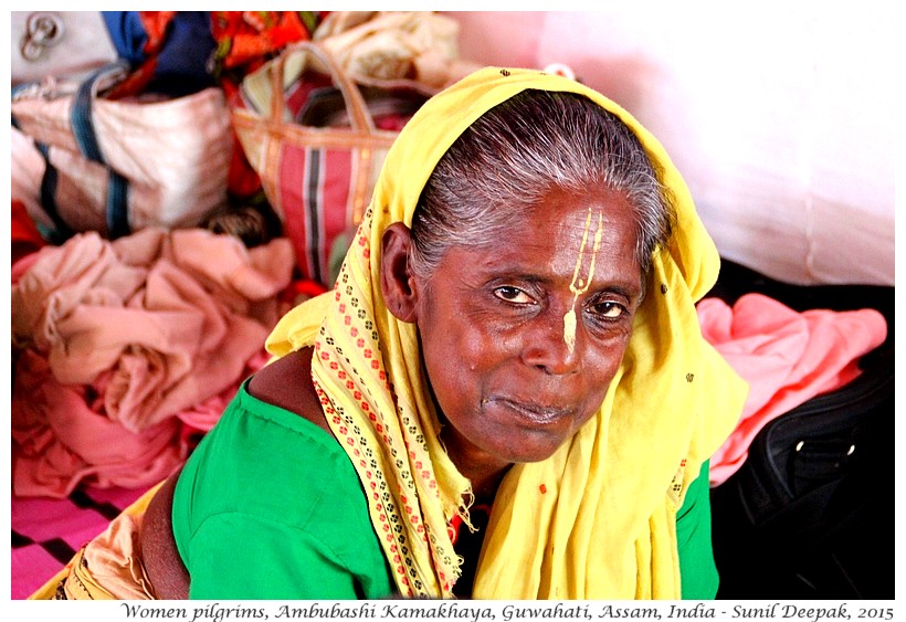 Women pilgrims, Ambubashi Guwahati Assam, India - Images by Sunil Deepak