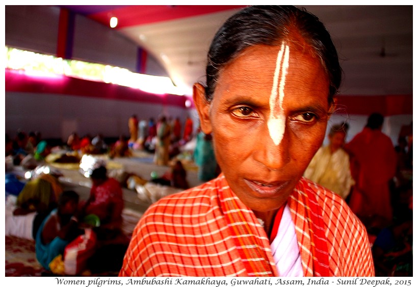 Women pilgrims, Ambubashi Guwahati Assam, India - Images by Sunil Deepak