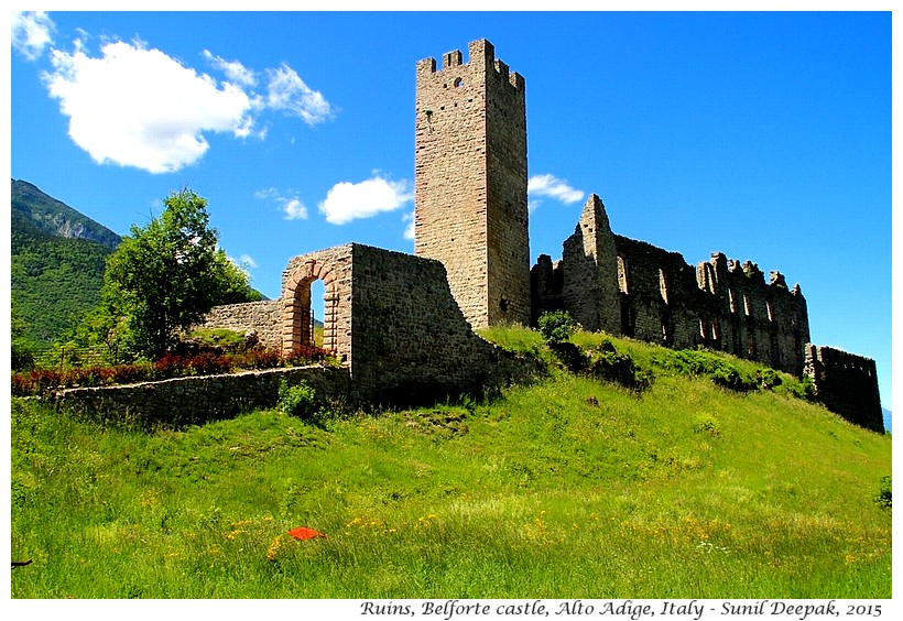 Ruins, Belforte castle, Alto Adige, Italy - Images by Sunil Deepak