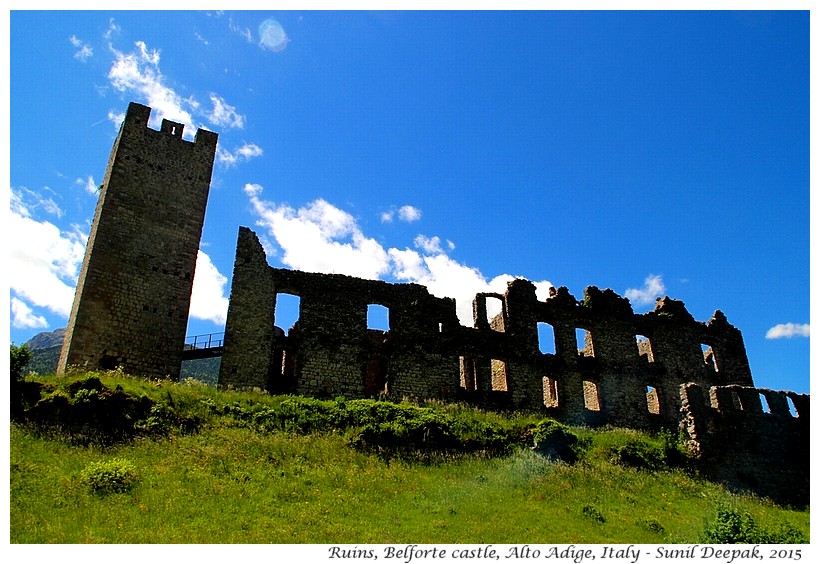 Ruins, Belforte castle, Alto Adige, Italy - Images by Sunil Deepak