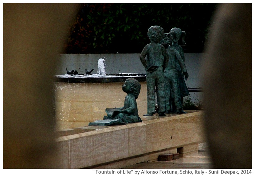 Fountain of life by sculptor Alfonso Fortuna, Schio, Italy - Images by Sunil Deepak, 2014