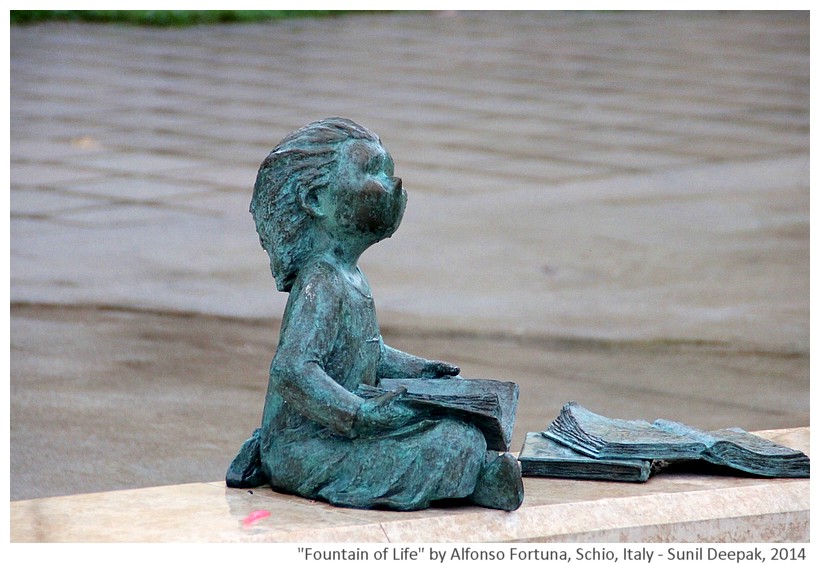 Fountain of life by sculptor Alfonso Fortuna, Schio, Italy - Images by Sunil Deepak, 2014