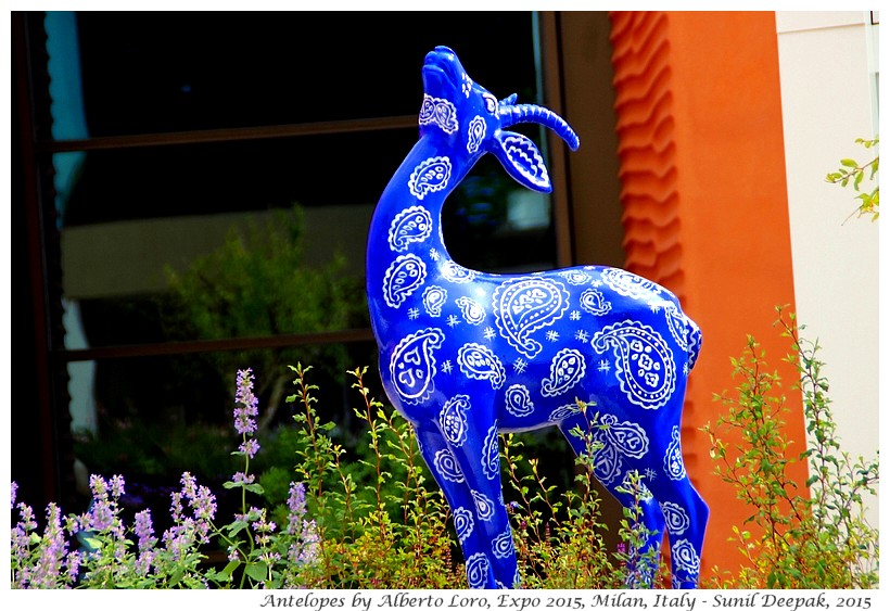 Ceramic antelopes by Alberto Loro, Expo 2015, Milan, Italy - Images by Sunil Deepak