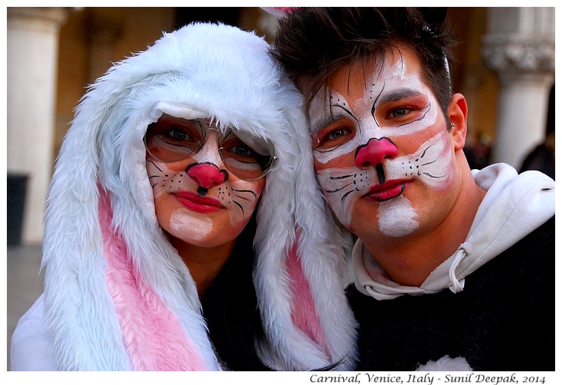 Couples at Carnival, Venice, Italy - Images by Sunil Deepak