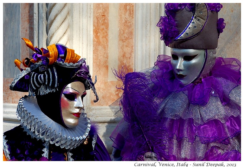 Couples at Carnival, Venice, Italy - Images by Sunil Deepak