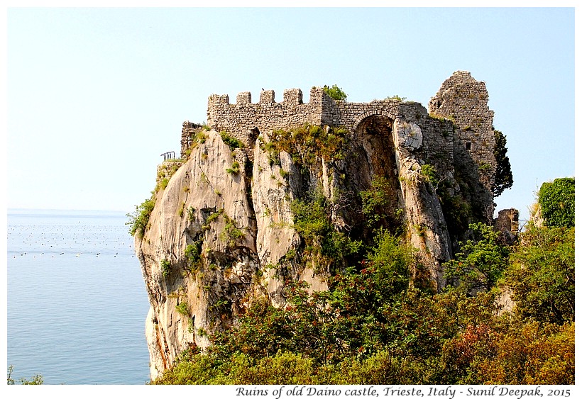 Ruins of old Daino castle, Trieste, Italy - Images by Sunil Deepak