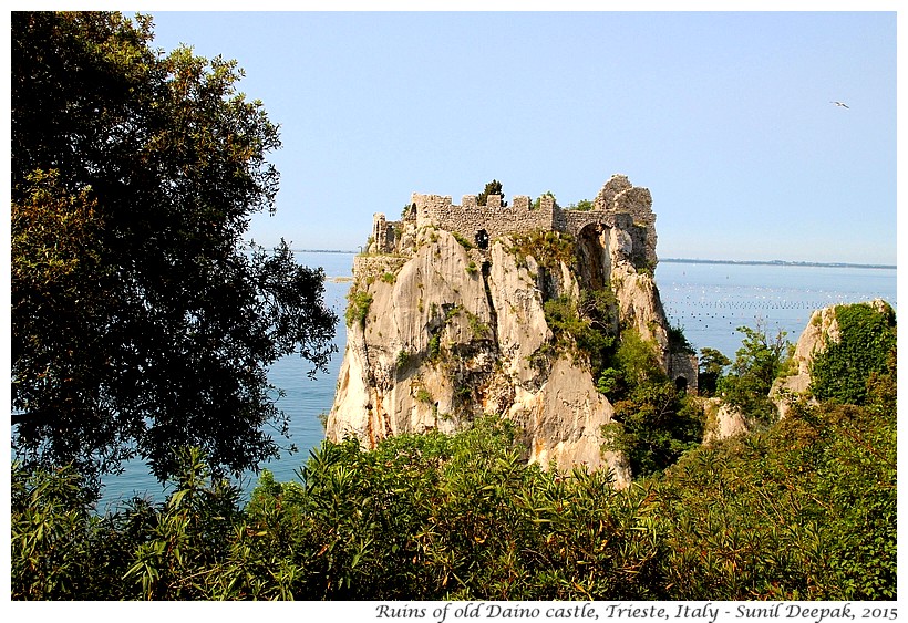 Ruins of old Daino castle, Trieste, Italy - Images by Sunil Deepak