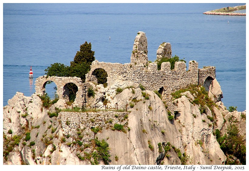 Ruins of old Daino castle, Trieste, Italy - Images by Sunil Deepak