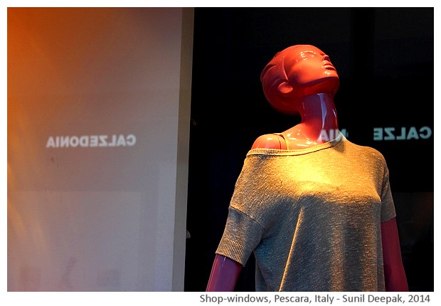 Mannequins, Pescara, Italy - images by Sunil Deepak, 2014