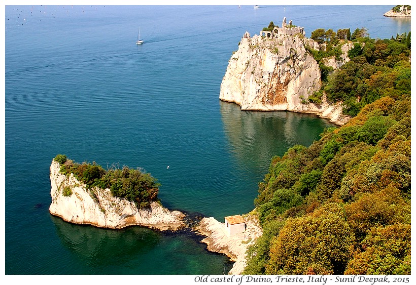 Panorama of Duino castle, Trieste, Italy - Images by Sunil Deepak