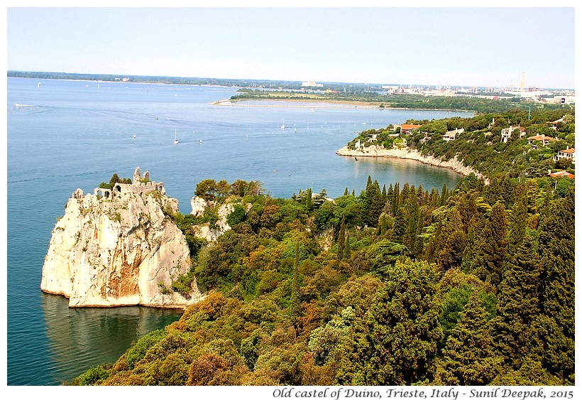 Panorama of Duino castle, Trieste, Italy - Images by Sunil Deepak