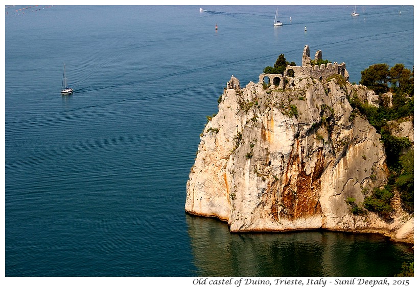Panorama of Duino castle, Trieste, Italy - Images by Sunil Deepak