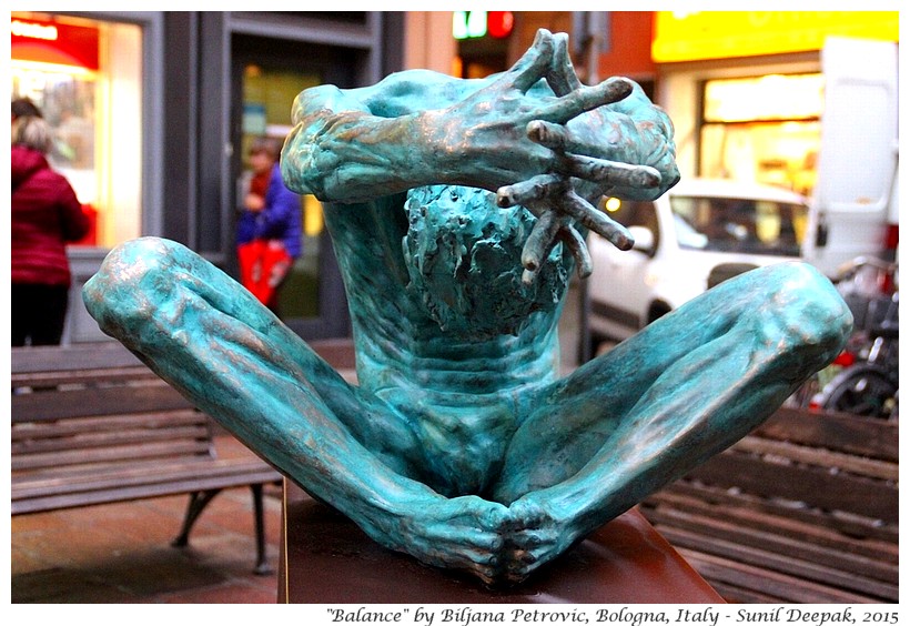 Equilibrium by sculptor Biljana Petrovic, Bologna, Italy - Images by Sunil Deepak