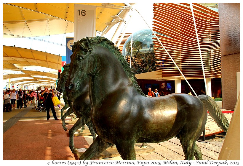 Horses by Francesco Messina, Expo 2015, Milan, Italy - Images by Sunil Deepak