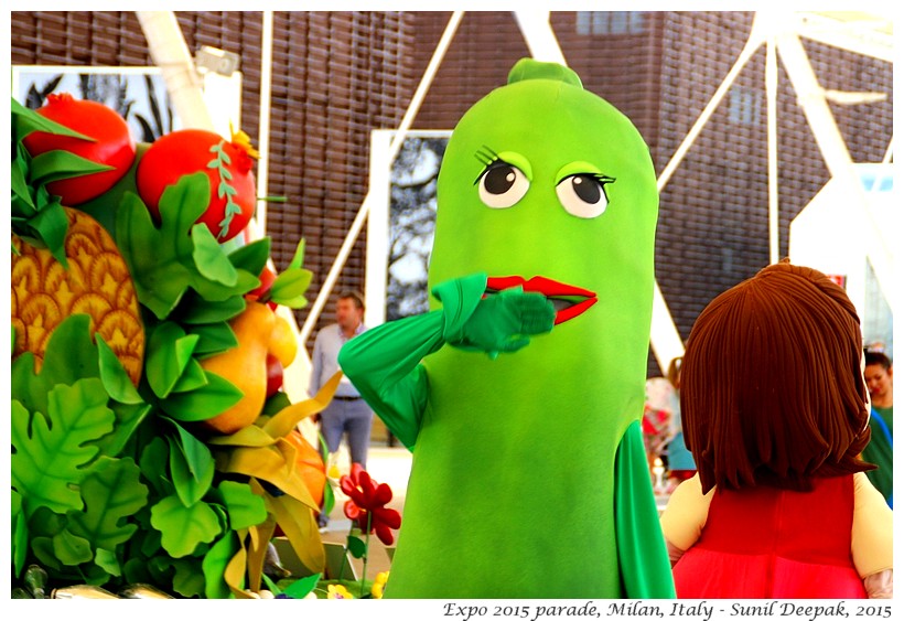 Fruit dancing parade, Expo 2015, Milan, Italy - Images by Sunil Deepak