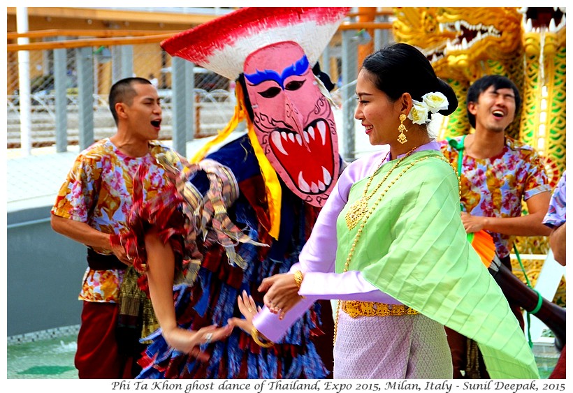 Phi Ta Khon ghost dancers of Thailand, Expo 2015, Milan, Italy - Images by Sunil Deepak