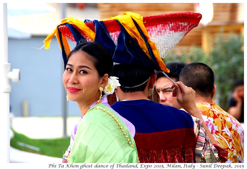 Phi Ta Khon ghost dancers of Thailand, Expo 2015, Milan, Italy - Images by Sunil Deepak