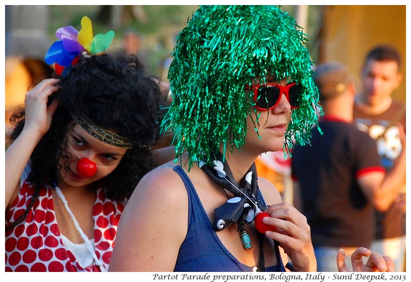 Girl with green wig, Par Tot parade, Bologna, Italy - Images by Sunil Deepak