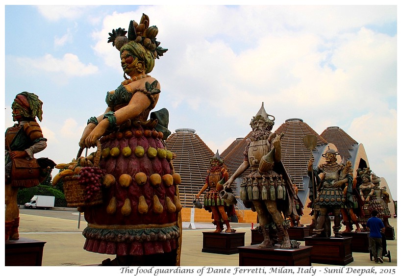 Guardians of food by Dante Ferretti, Expo 2015, Milan, Italy - Images by Sunil Deepak