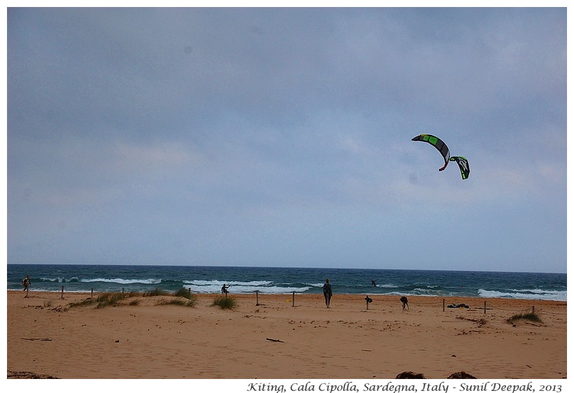 Kiting in Cala Cipolla, Sardinia, Italy - Images by Sunil Deepak