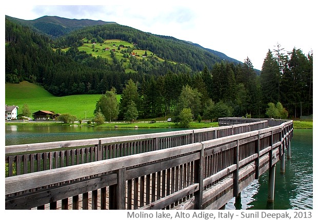 Lakes & bridges, Alto Adige, Italy - Sunil Deepak, 2013