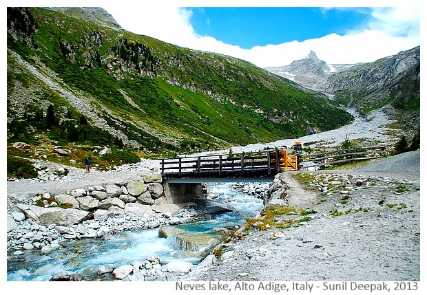 Lakes & bridges, Alto Adige, Italy - Sunil Deepak, 2013