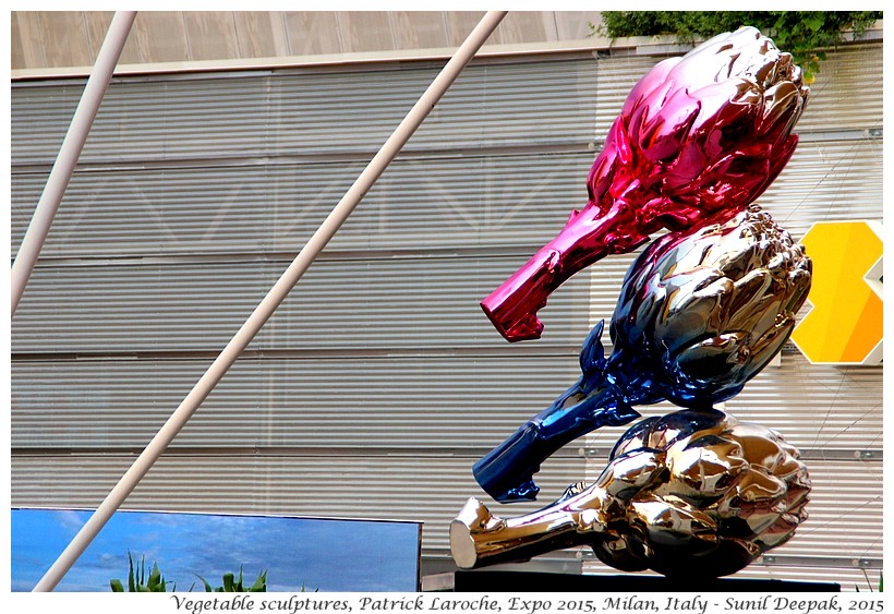 Vegetable sculptures by Patrick Laroche, Expo 2015, Milan, Italy - Images by Sunil Deepak