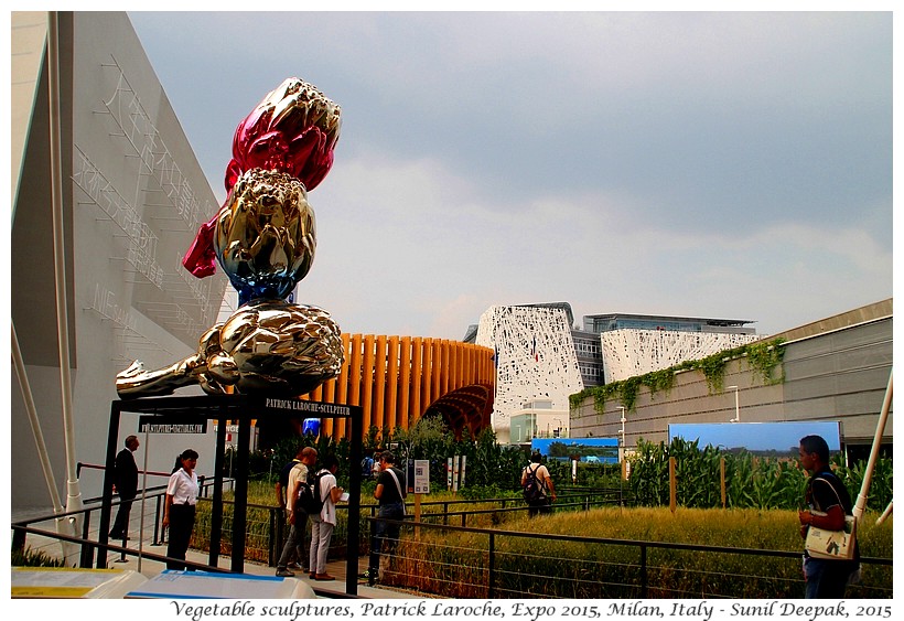 Vegetable sculptures by Patrick Laroche, Expo 2015, Milan, Italy - Images by Sunil Deepak