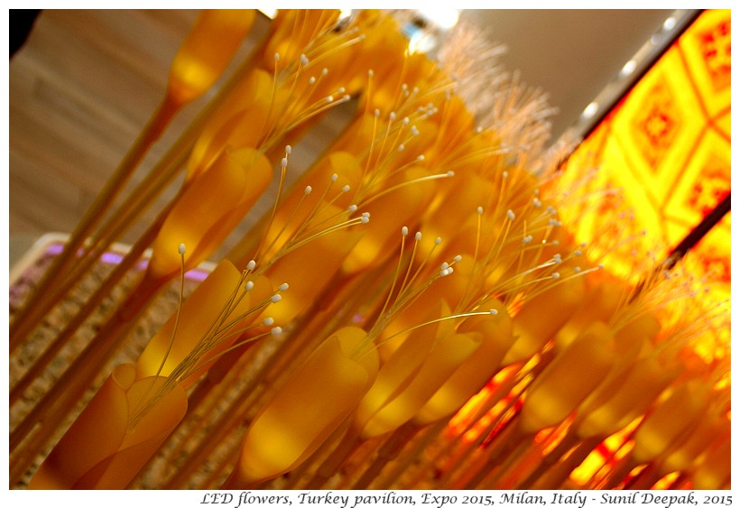 LED flowers, Turkey Pavilion, Expo 2015, Milan, Italy - Images by Sunil Deepak