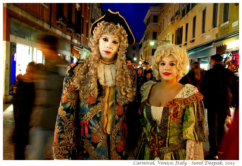 Couples, Venice carnival, Italy - Images by Sunil Deepak